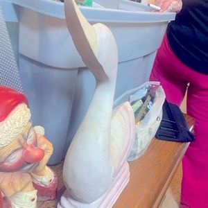 Wooden swan handcrafted